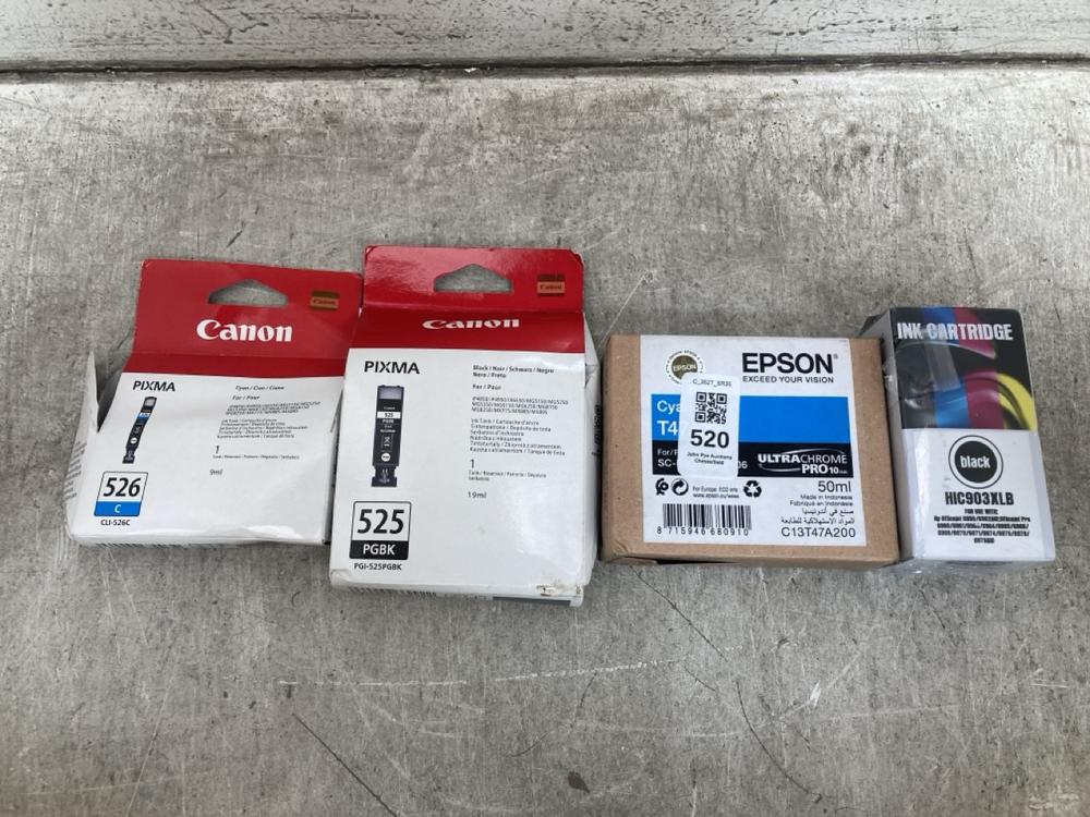 4 X ASSORTED INK CARTRIDGES TO INCLUDE EPSON CYAN 
