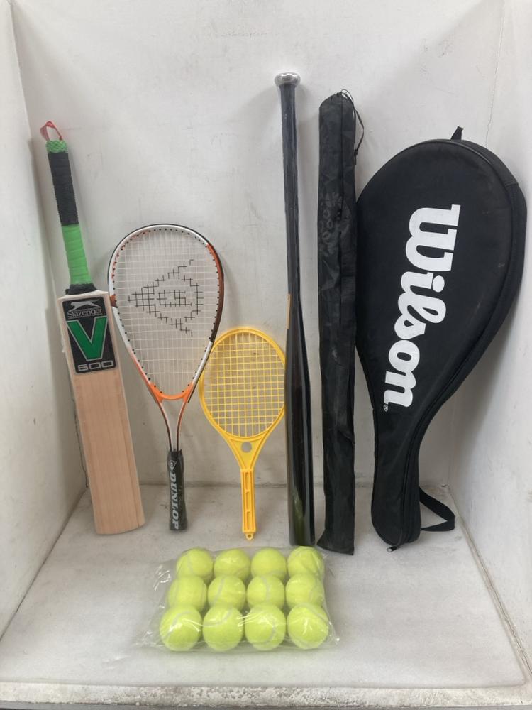 7 X ASSORTED SPORT ITEMS TO INCLUDE SLAZENGER V 60