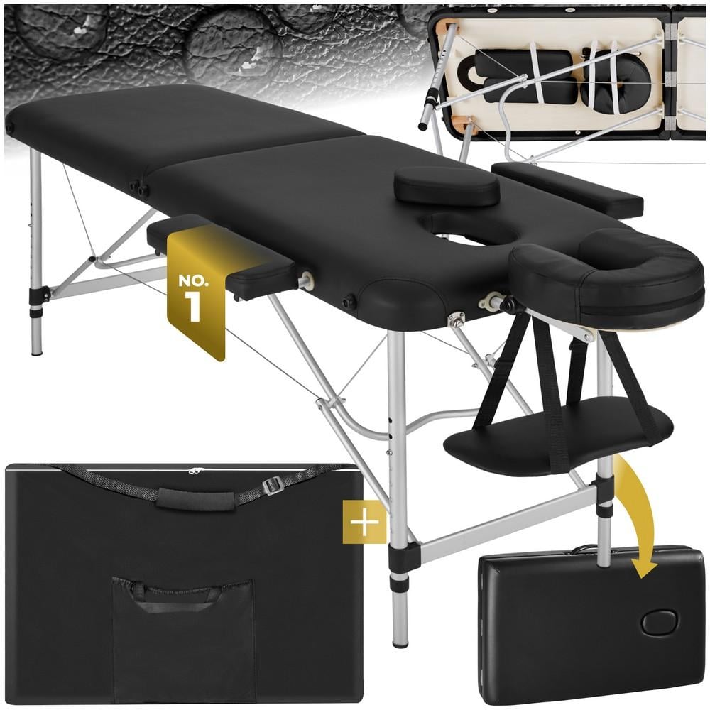 TECTAKE MASSAGE TABLE - 2-ZONE BED, ALUMINIUM FRAM