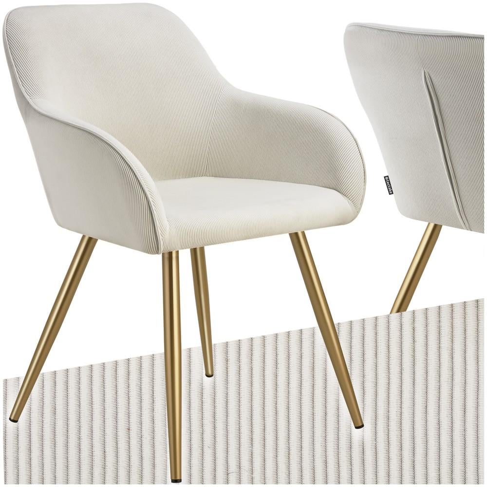 TECTAKE DINING CHAIR MARILYN - CORDUROY LOOK, UPHO