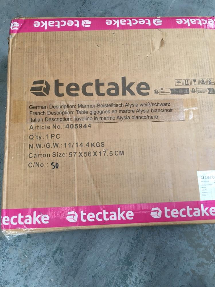 2 X TECTAKE SIDE TABLE ALYSIA BLACK/WHITE