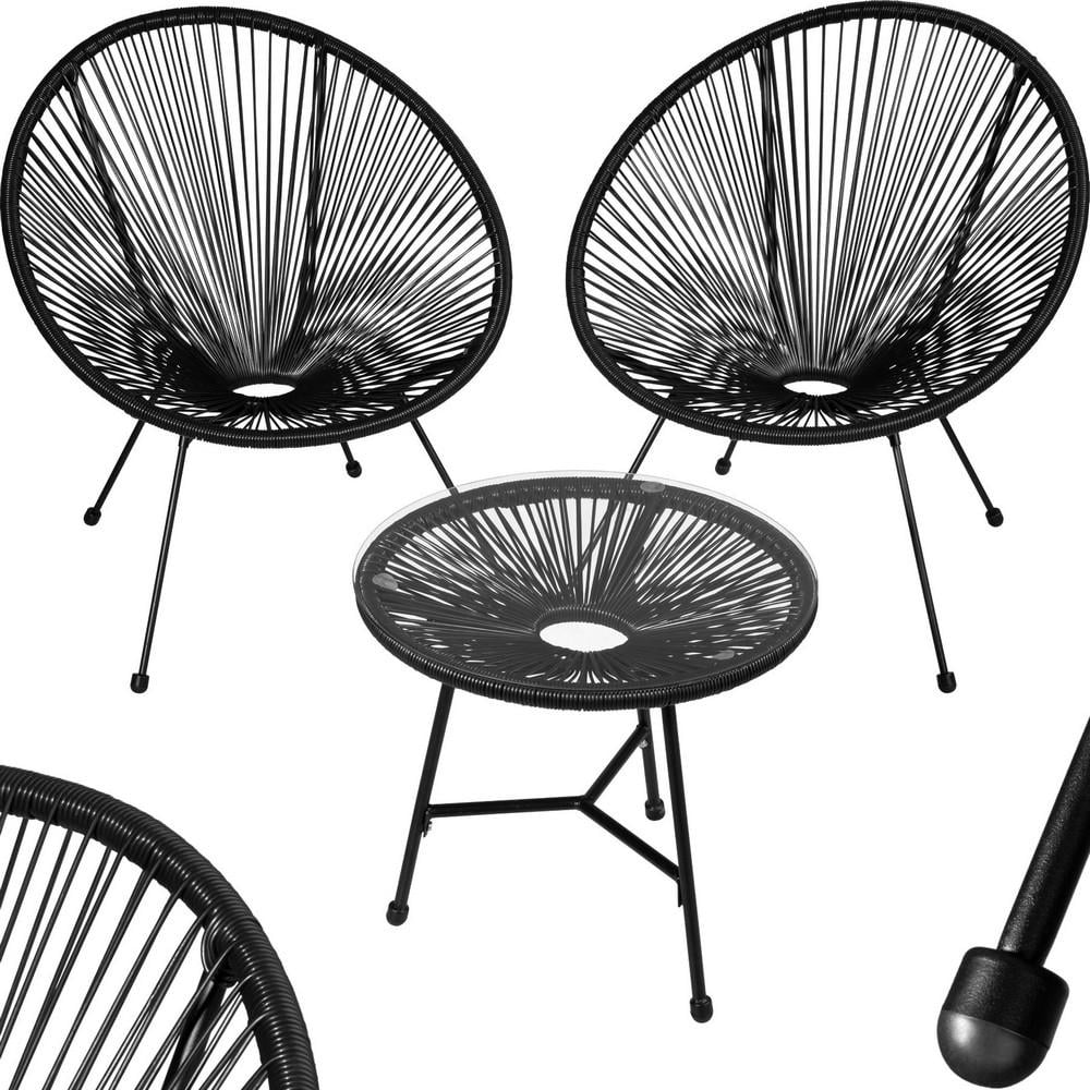 TECTAKE GARDEN TABLE AND CHAIRS SANTANA - RETRO AC