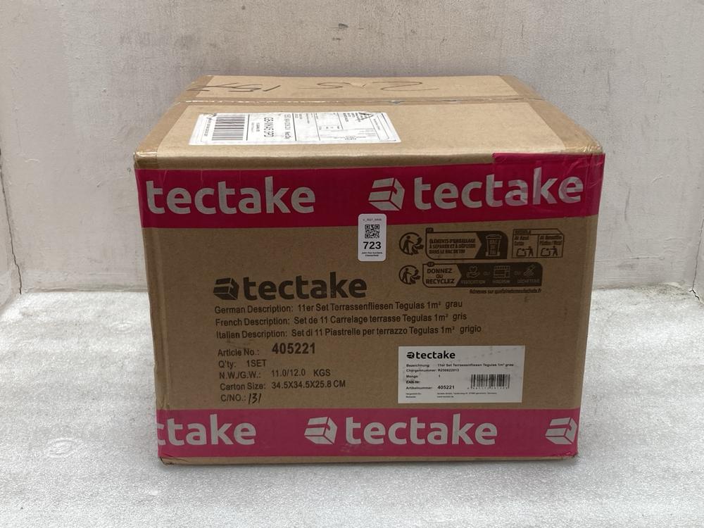 TECTAKE OUTDOOR TILES TEGULAS IN GREY