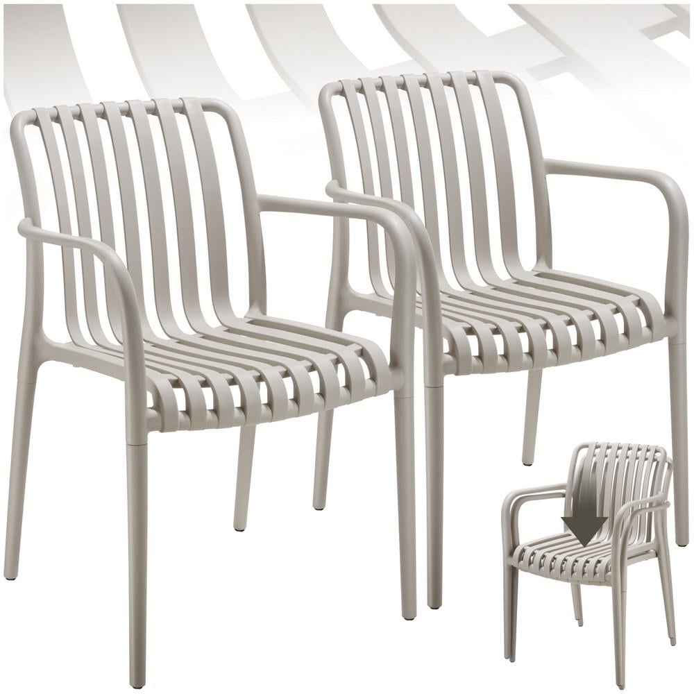TECTAKE GARDEN CHAIRS ALCUDIA - WEATHER-RESISTANT,