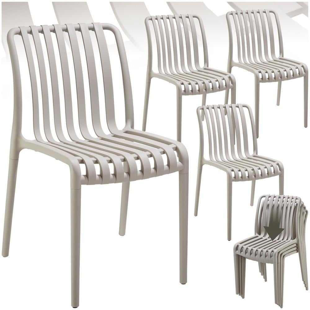 TECTAKE GARDEN CHAIRS ALCUDIA - DURABLE, STACKABLE