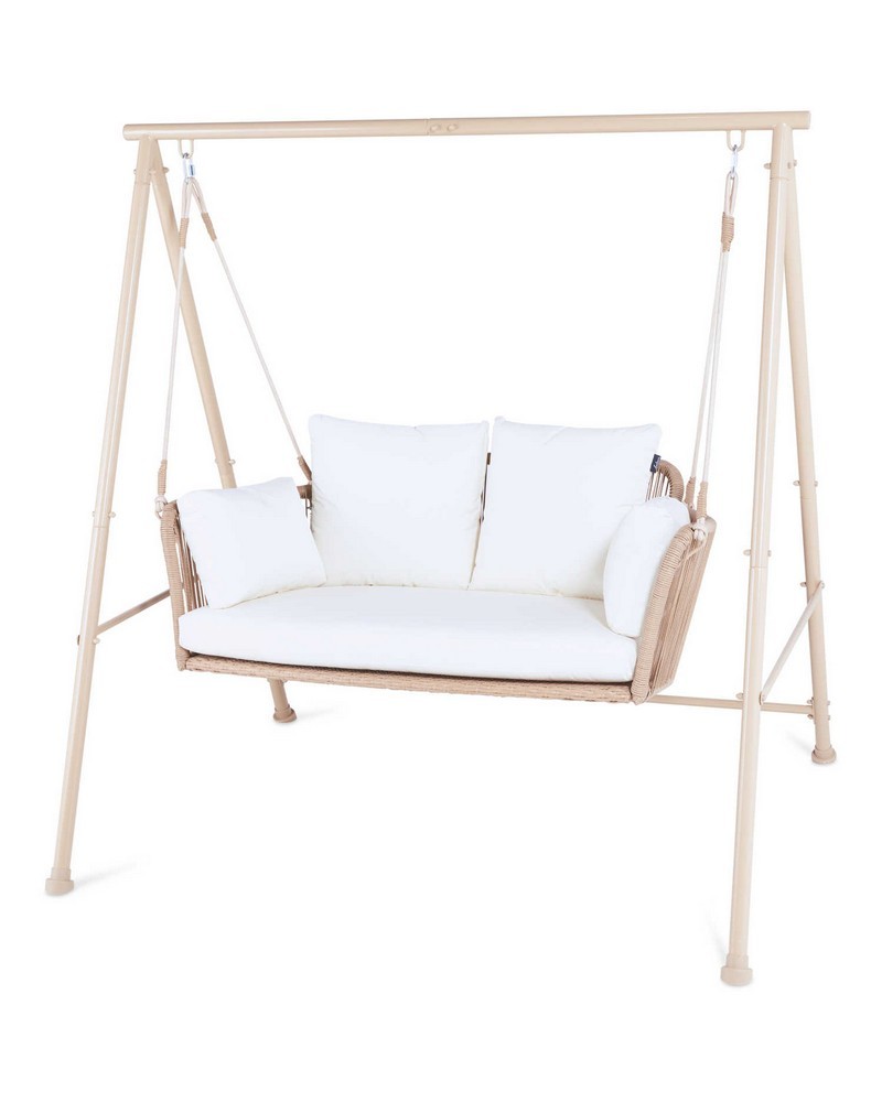John Pye Auctions GARDENLINE ROPE EFFECT SWING SEAT IN CREAM (BLOCK A
