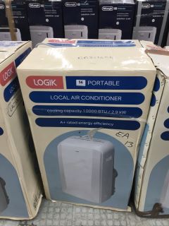 LOGIK LOCAL PORTABLE AIR CONDITIONER MODEL NO: LAC10C22 (COLLECTION OR OPTIONAL DELIVERY AVAILABLE*)