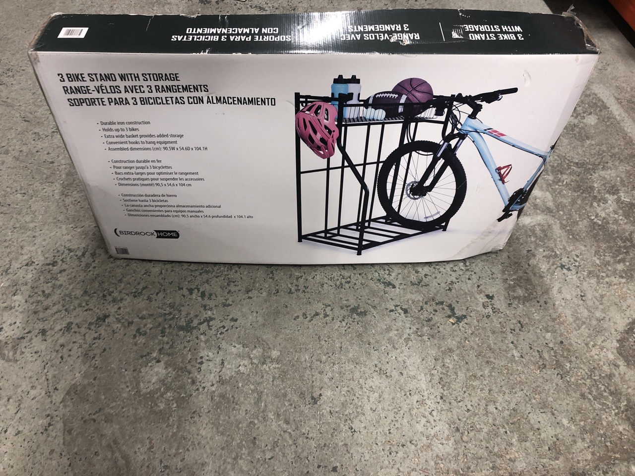 John Pye Auctions BIRDROCK HOME 3 BIKE STAND WITH STORAGE (COLLECTION