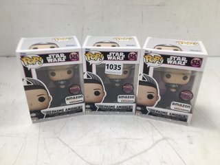 3X FUNKO POP WOMEN OF STAR WARS 525 BOBBLE HEAD FIGURES: LOCATION - E13