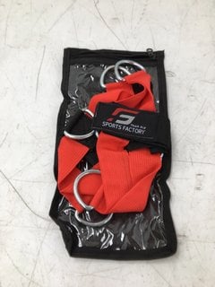 QTY OF 2 PCS FITNESS ATTACHMENTS - 4 CONNECTION JOINTS IN RED: LOCATION - E12