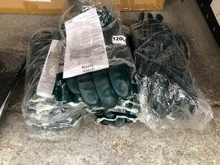 QTY OF HAZTEC PROTECTION GLOVES IN GREEN - SIZE 10: LOCATION - H3