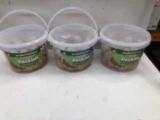 3 X TUBS OF PECKISH NATURAL BALANCE ENERGY FAT BALLS - 50 PER TUB: LOCATION - H2