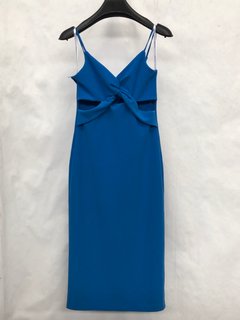 FOREVER NEW NADIA CUT OUT MIDI DRESS IN BLUE - UK 16 - RRP £100.00: LOCATION - J1