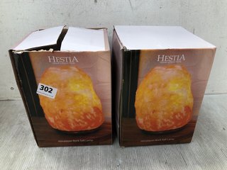 2 X HESTIA HOME COLLECTION HIMALAYAN ROCK SALT LAMP: LOCATION - J16