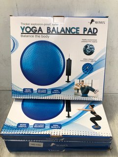 5 X ROMIX YOGA BALANCE PAD, TO COME WITH PUMP INCLUDED: LOCATION - J16