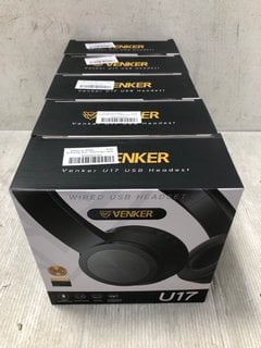 QTY OF VENKER WIRED USB HEADSETS: LOCATION - J20