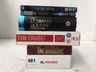 QTY OF ASSORTED DVDS TO INCLUDE THE GODFATHER THE COPPOLA RESTORATION (PLEASE NOTE: 18+YEARS ONLY. ID MAY BE REQUIRED): LOCATION - I16