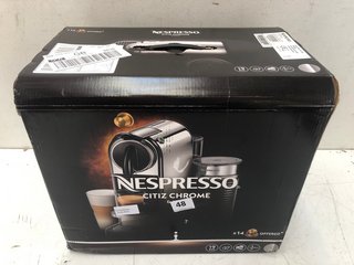 NESPRESSO CITIZ CHROME & MILK POD COFFEE MACHINE - RRP £225.99: LOCATION - J2