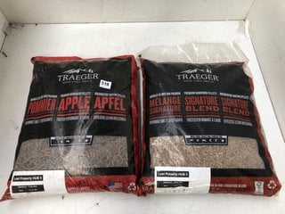 2 X TRAEGER PREMIUM HARDWOOD PALLETS APPLE NATURAL HARDWOOD BLEND: LOCATION - I15