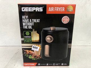 GEEPAS AIR FRYER IN BLACK GAF37516N 1.8L: LOCATION - I8