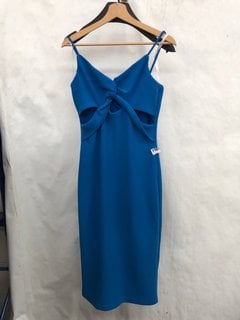 FOREVER NEW NADIA CUT OUT MIDI IN BLUE PIGMENT - SIZE 12 - RRP £100: LOCATION - I7