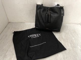 OSPREY LONDON HANDBAG IN BLACK: LOCATION - I6