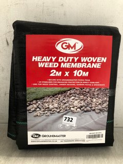 QTY OF HEAVY DUTY WOVEN WEED MEMBRANE 2M X 10M: LOCATION - I6