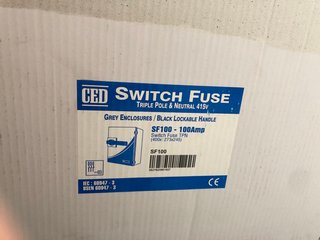 CED SWITCH FUSE TRIPLE POLE AND NEUTRAL 415V GREY ENCLOSURES / BLACK LOCKABLE HANDLE: LOCATION - I6