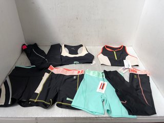 QTY OF ASSORTED PE NATION CLOTHING IN VARIOUS SIZES TO INCLUDE BACKCHECK BIKE SHORT IN AQUA - SIZE SMALL: LOCATION - I5