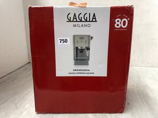 GAGGIA MILANO GRAN GAGGIA MANUAL ESPRESSO MACHINE RI8425/11 IN BLACK: LOCATION - I5