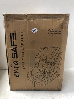 ENFASAFE SPIRIT 123 CAR SEAT IN BLACK: LOCATION - I2