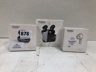 3 X ASSORTED EARBUDS TO INCLUDE TOZO A1 TRUE WIRELESS STEREO EARBUDS: LOCATION - H16