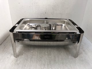 QUATRO 9L STAINLESS STEEL ROLL TOP CHAFING DISH: LOCATION - H15