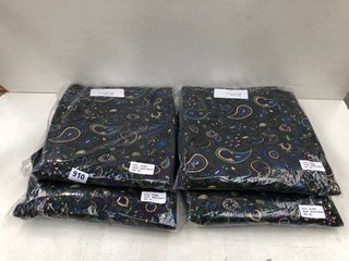 4 X GREEN PAISLEY JUMPSUITS - UK XL/XXL/3XL/4XL: LOCATION - H14