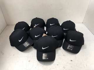 QTY OF NIKE GOLF LEGACY 91 ADULT UNISEX CAP IN BLACK: LOCATION - J5