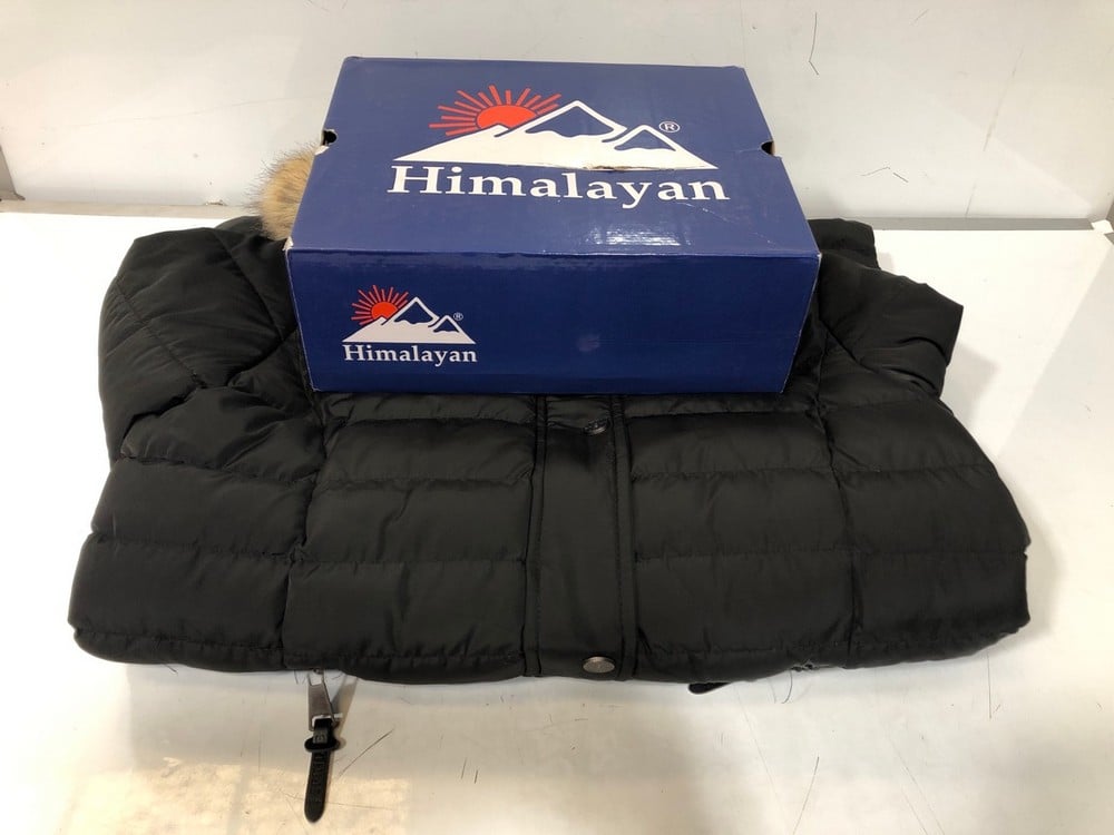 John Pye Auctions SPINDLE BOUTIQUE ALPHA LONG COAT IN BLACK WITH FUR