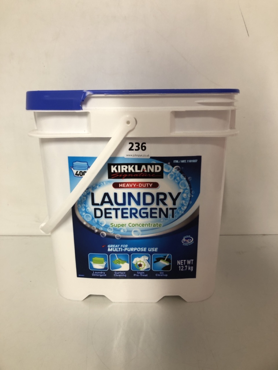 John Pye Auctions KIRKLAND SIGNATURE HEAVY DUTY TUB OF LAUNDRY DETERGENT