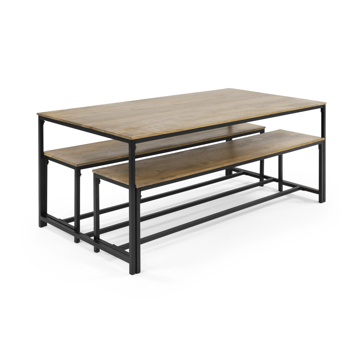 John Pye Auctions Lomond Dining Table Set, Mango Wood