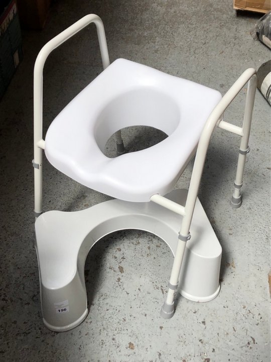 John Pye Auctions NRS ADJUSTABLE TOILET SEAT FRAME AND FOOTREST