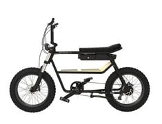 NEWGEN 345-S 8-SPEED ELECTRIC BIKE IN BLACK WITH COILED SUSPENSION, HYDRAULIC BRAKES, PREMIUM SADDLE, KNOBBLY TYRES & MAPLE CARGO DECK RRP £1990