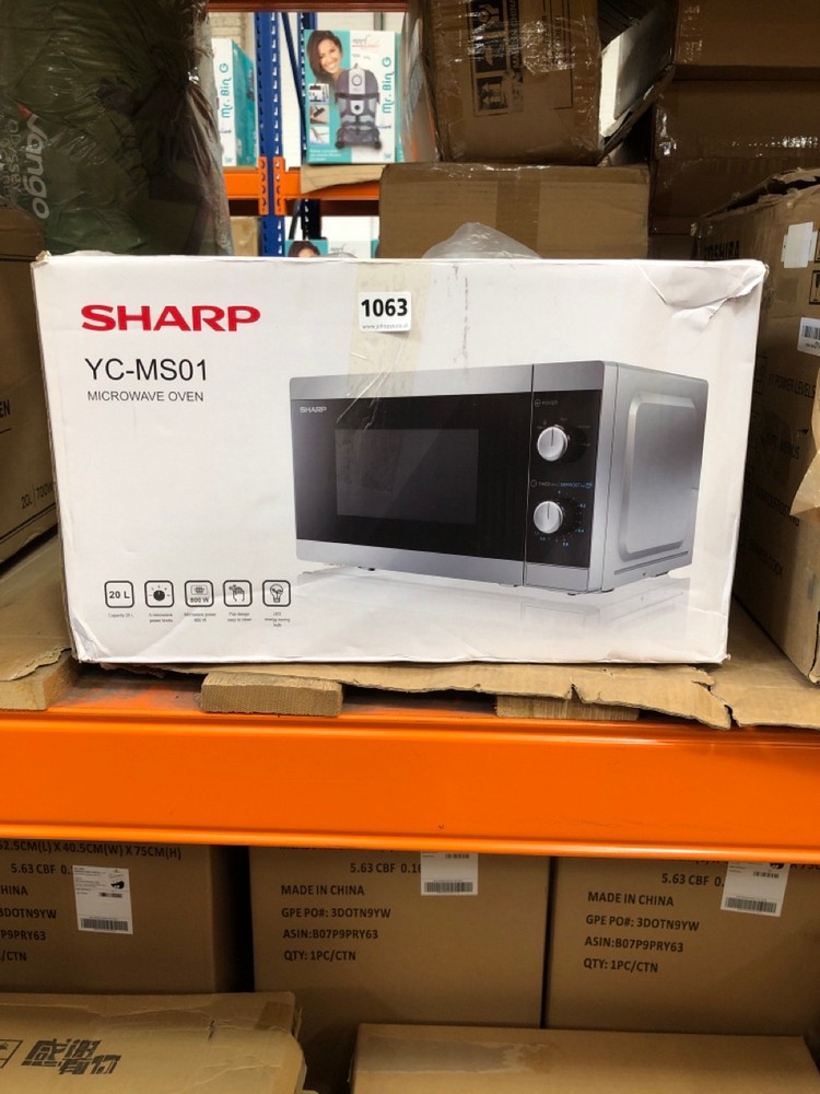 John Pye Auctions SHARP MICROWAVE OVEN IN SILVER MODEL NO YCMS01