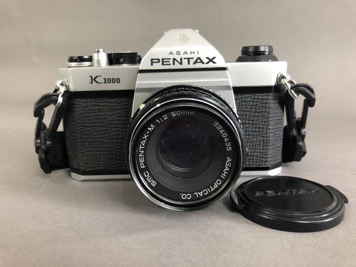 Asahi Pentax K1000 Camera Body with Pentax-M 1:2 50mm Lens, untested