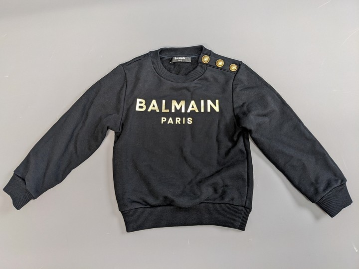 Balmain Unisex Paris Sweat-Top, Size 4 Years