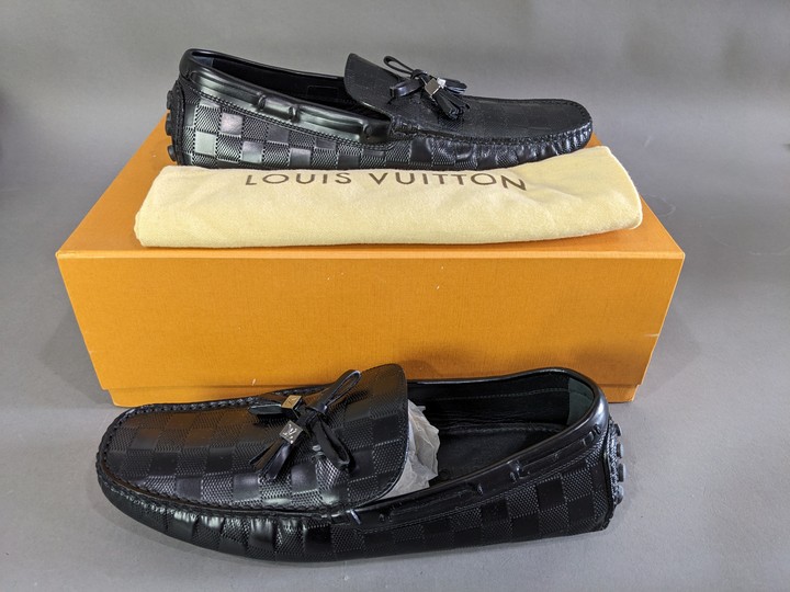 Louis Vuitton Driving Shoes, Size 7.5, with Box and Dust Bag