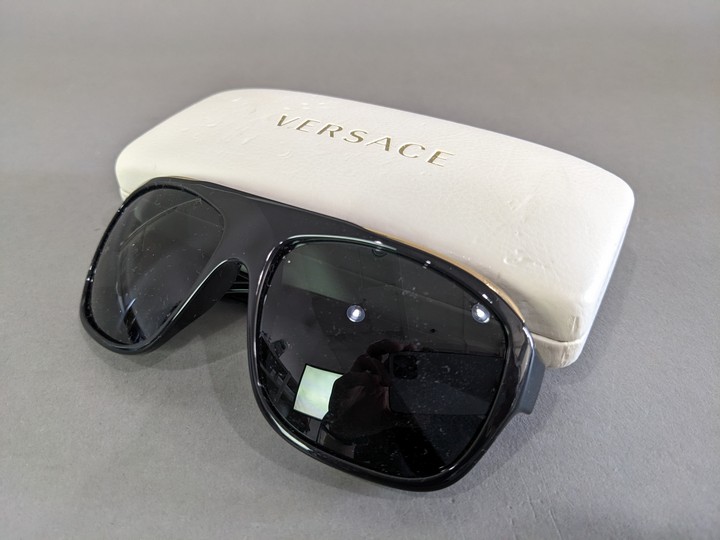 Versace Thick Frame Sunglasses, with Case