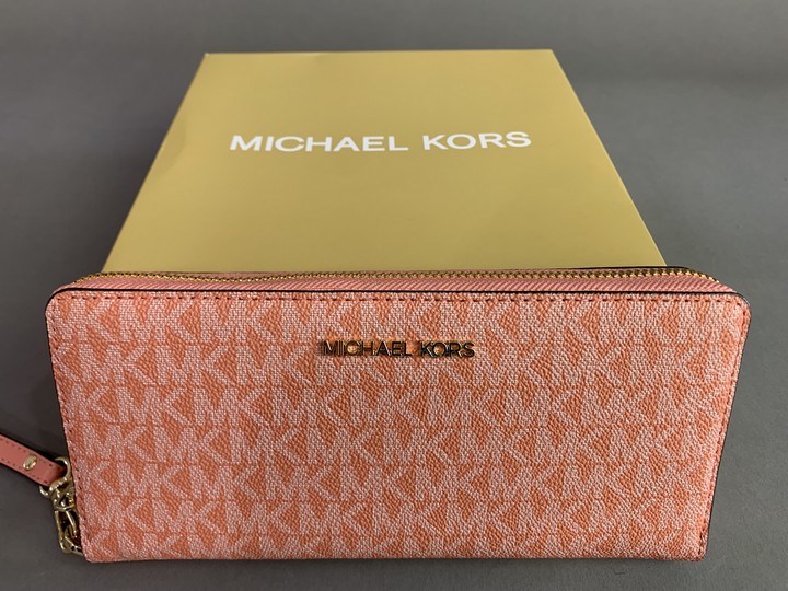 Michael Kors Monogram Zip Purse, with Box