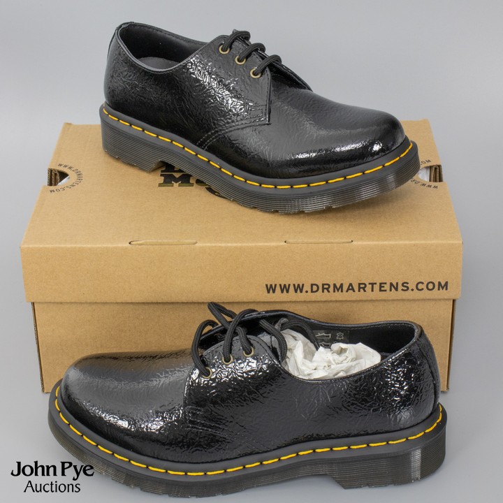 Dr Martens 1461 Distressed Patent Shoes, Size 5, in Box