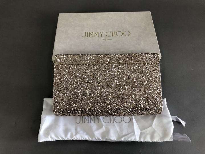 Jimmy Choo Cayla Osao Ballet Pink Glitter Purse