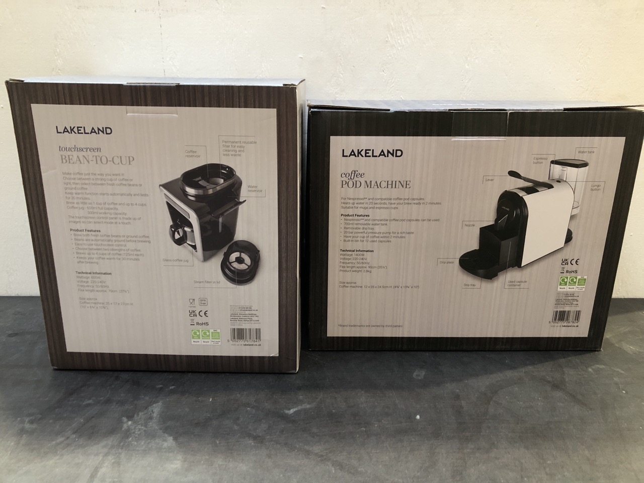 John Pye Auctions LAKELAND COFFEE POD MACHINE TO INCLUDE LAKELAND