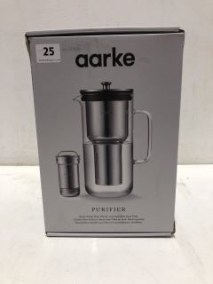 AARKE PURIFIER GLASS WATER FILTER WITH REFILLABLE STEEL FILTER MODEL: A1120 RRP: £119.99